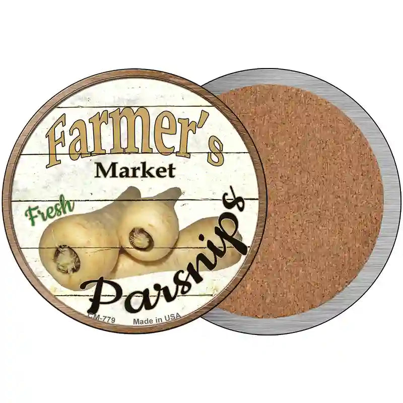 Farmers Market Parsnips Novelty Circle Coaster Set of 4 3.5" Coaster (Sets of 4) (CC)