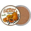 Farmers Market Apricots Novelty Circle Coaster Set of 4 3.5" Coaster (Sets of 4) (CC)