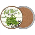 Farmers Market Basil Novelty Circle Coaster Set of 4 3.5" Coaster (Sets of 4) (CC)