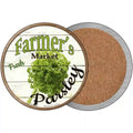 Farmers Market Parsley Novelty Circle Coaster Set of 4 3.5" Coaster (Sets of 4) (CC)