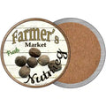 Farmers Market Nutmeg Novelty Circle Coaster Set of 4 3.5" Coaster (Sets of 4) (CC)