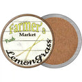 Farmers Market Lemongrass Novelty Circle Coaster Set of 4 3.5" Coaster (Sets of 4) (CC)