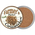 Farmers Market Coriander Novelty Circle Coaster Set of 4 3.5" Coaster (Sets of 4) (CC)