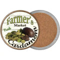 Farmers Market Cardamon Novelty Circle Coaster Set of 4 3.5" Coaster (Sets of 4) (CC)