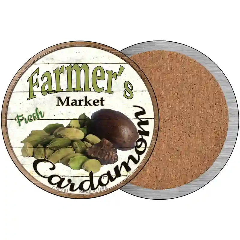 Farmers Market Cardamon Novelty Circle Coaster Set of 4 3.5" Coaster (Sets of 4) (CC)