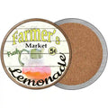 Farmers Market Lemonade Novelty Circle Coaster Set of 4 3.5" Coaster (Sets of 4) (CC)