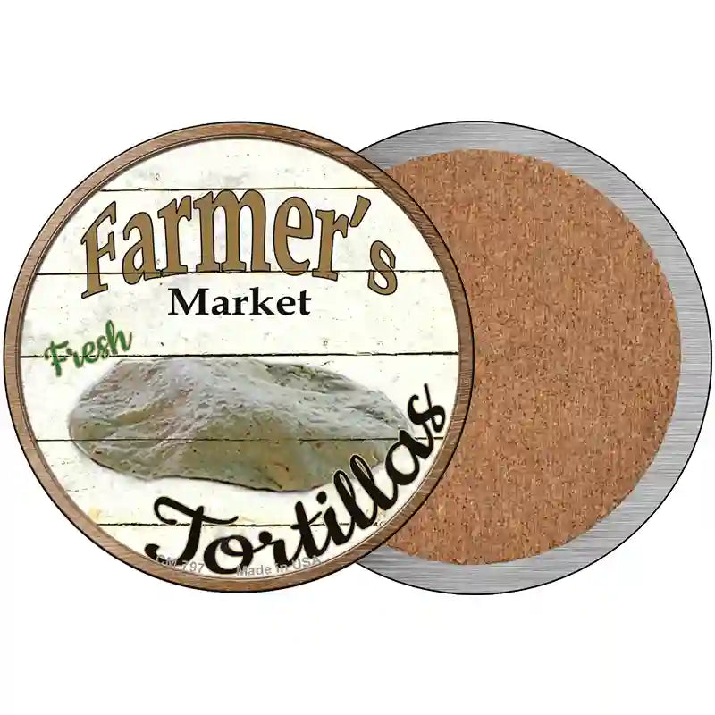 Farmers Market Tortillas Novelty Circle Coaster Set of 4 3.5" Coaster (Sets of 4) (CC)