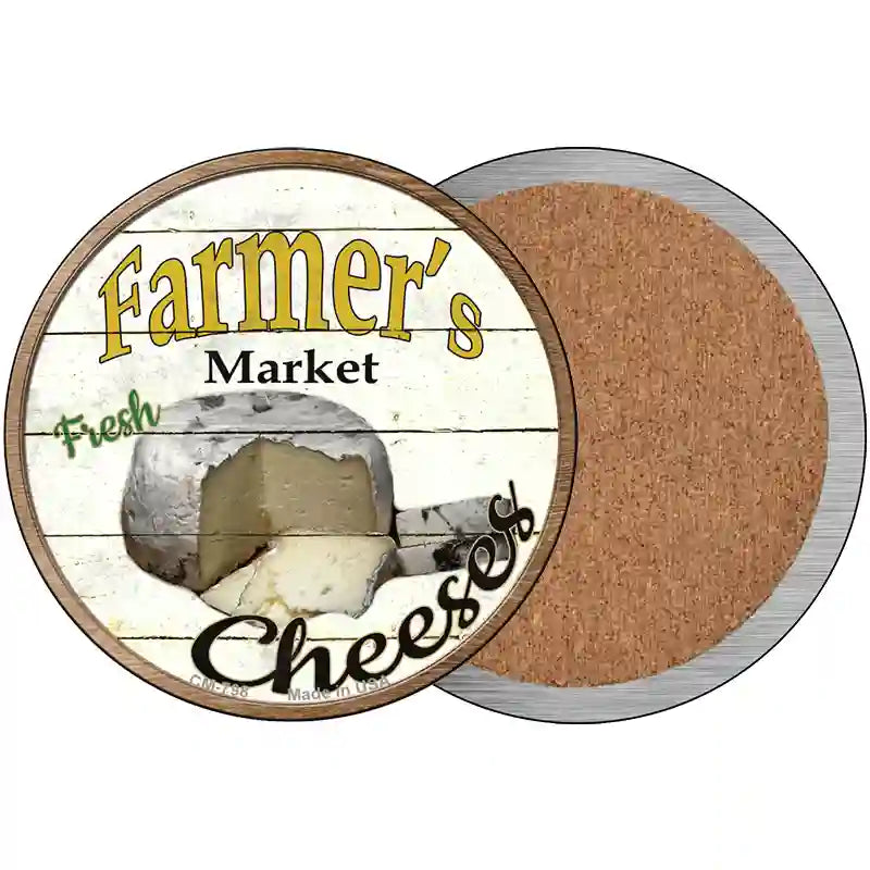 Farmers Market Cheeses Novelty Circle Coaster Set of 4 3.5" Coaster (Sets of 4) (CC)