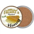 Farmers Market Honey Novelty Circle Coaster Set of 4 3.5" Coaster (Sets of 4) (CC)