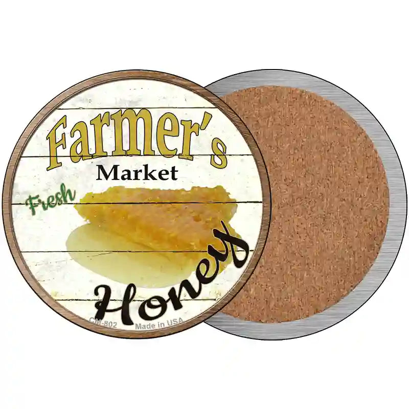 Farmers Market Honey Novelty Circle Coaster Set of 4 3.5" Coaster (Sets of 4) (CC)