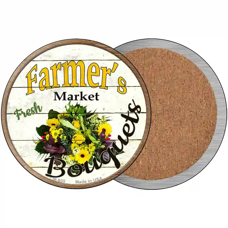 Farmers Market Bouquets Novelty Circle Coaster Set of 4 3.5" Coaster (Sets of 4) (CC)