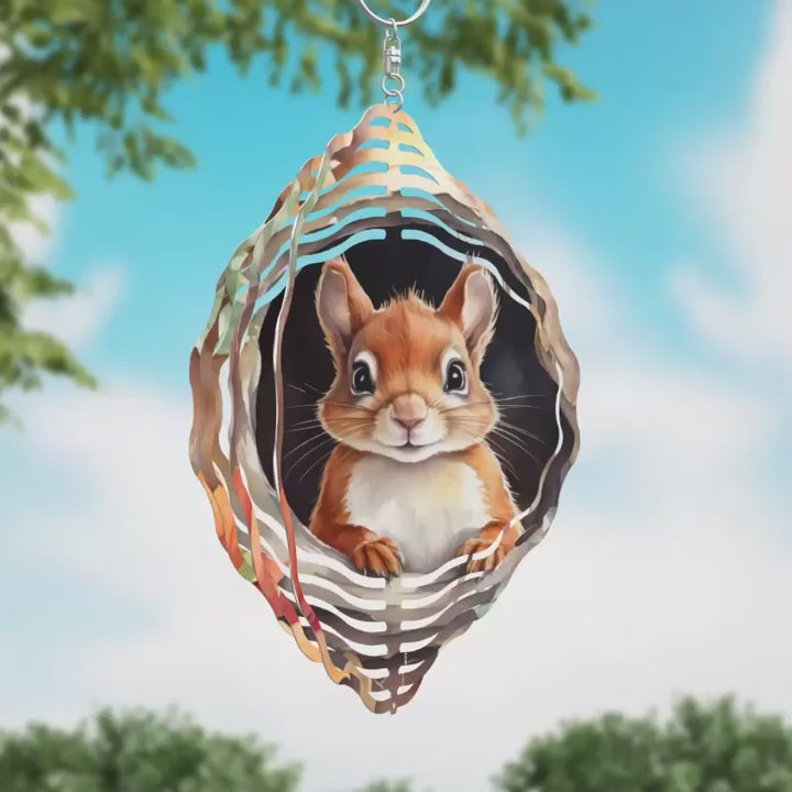 Squirrel Novelty Metal Wind Spinner